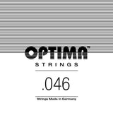 Cuerda para guitarras eléctricas Optima Chrome E6 .046w