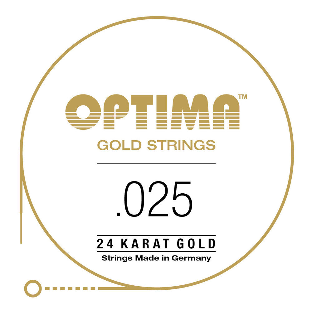 Cuerda para guitarra eléctrica Optima Gold D4 .025w, GE025