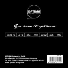 Optima cuerdas para guitarras eléctricas Gold entorchado redondo - Juego (2028 RL)