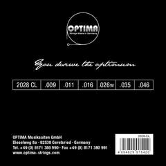 Optima Strings para guitarras eléctricas Gold, cuerdas de entorchado redondo - Set (2028 CL)