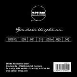Optima Strings para guitarras eléctricas Gold, cuerdas de entorchado redondo - Set (2028 CL)