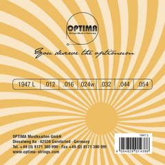 Cuerdas Optima para E-guitar Jazz Swing Chrome Round Wound - Set (1947L)