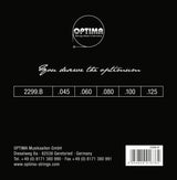 Optima E-Bass Strings Gold Strings Round Wound long scale - Set 5-string reg-light (2299B)