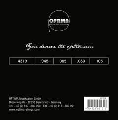 Optima E-Bass Strings Chrome Strings Round Wound Long Scale - set de 4 cuerdas med-light (4319ML)