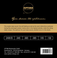 Optima Cuerdas para bajo eléctrico Unique studio doradas - 5-cuerdas, escala larga (2409B)