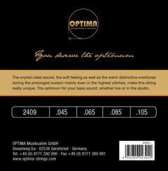 Cuerdas de bajo eléctrico Optima Unique studio golden strings - 4-str. super long sc. (2409SL)