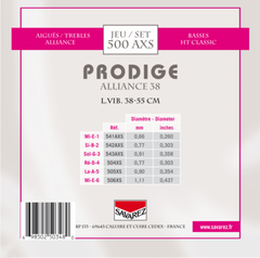 Savarez Strings para guitarra clásica Prodige 38 Children's Guitar - 1/8-1/2 Carbon (500 AXS)
