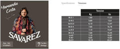 Savarez cuerdas para guitarra clásica YAMANDU COSTA de 7 cuerdas - 7 cuerdas de alta tensión (Y510MJ7)