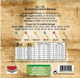 Cuerdas de guitarra western Savarez A130XL Bronze, extra light .010 a .047