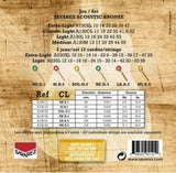 Cuerdas de guitarra western Savarez A130CL Bronze, custom light .011 a .052