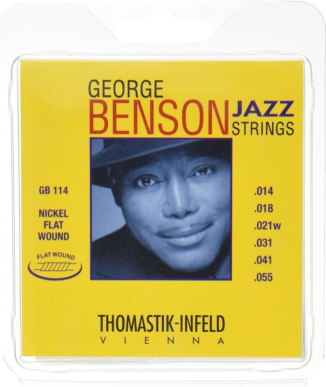Cuerdas Thomastik-Infeld para guitarra eléctrica George Benson Jazz Guitar - Juego heavy flatwound (GB114)