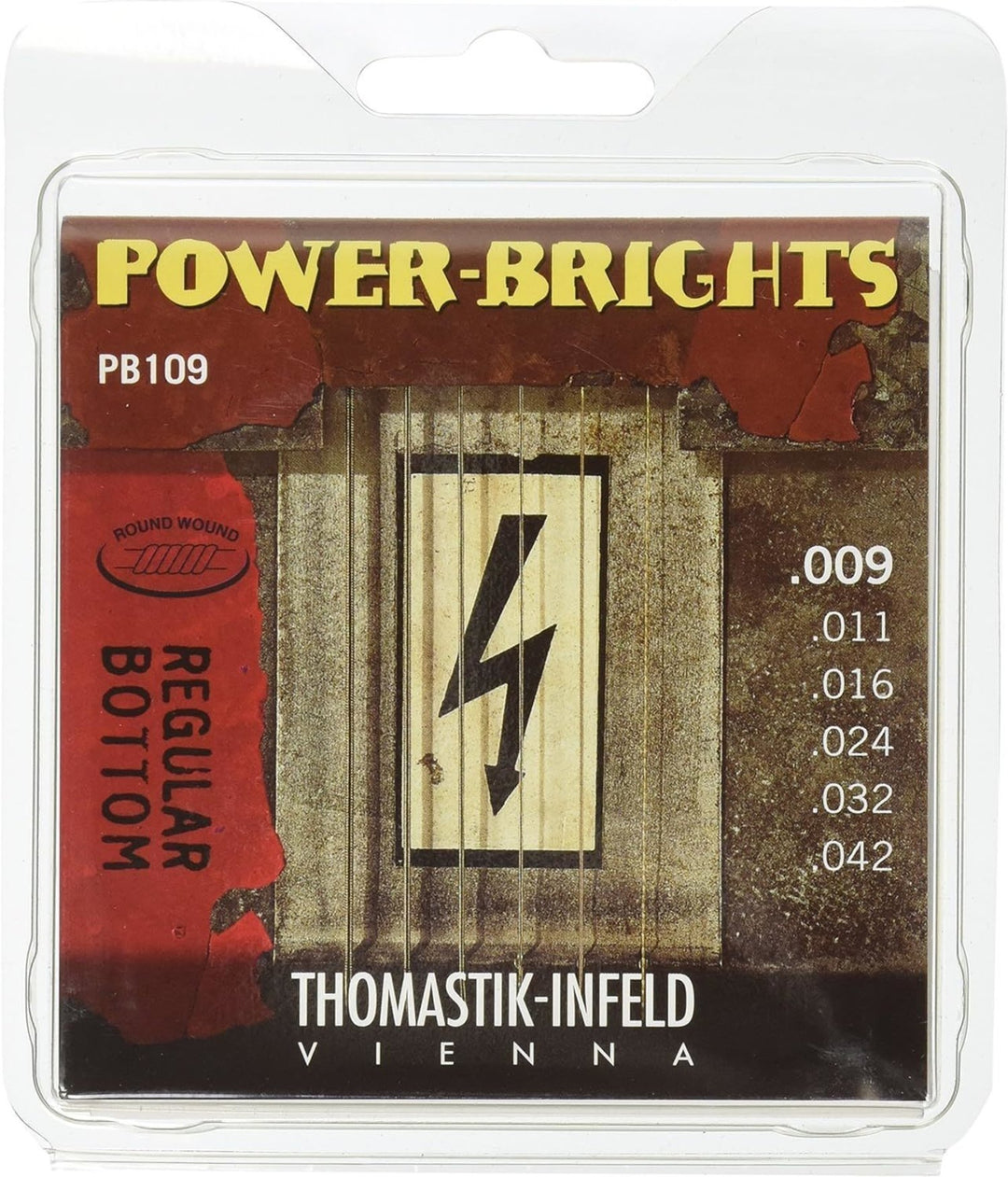 Cuerdas Thomastik-Infeld para guitarra eléctrica Serie Power Brights - Conjunto 009 (PB109)