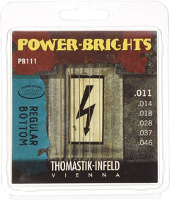 Thomastik-Infeld Cuerdas para guitarra eléctrica Power Brights Series - Juego 011 (PB111)