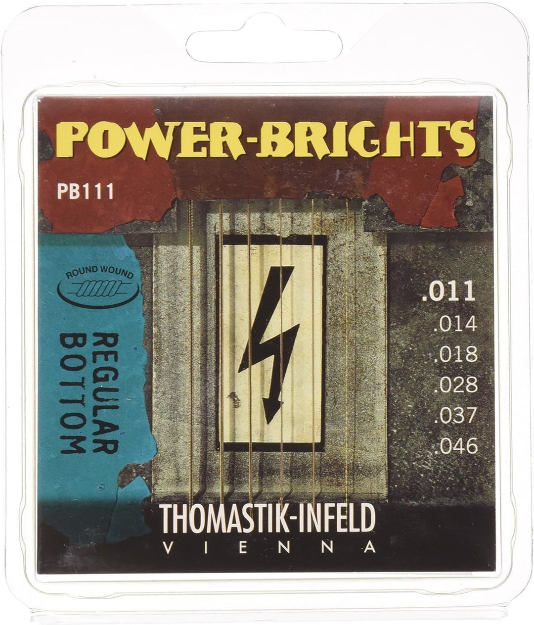 Thomastik-Infeld Cuerdas para guitarra eléctrica Power Brights Series - Juego 011 (PB111)
