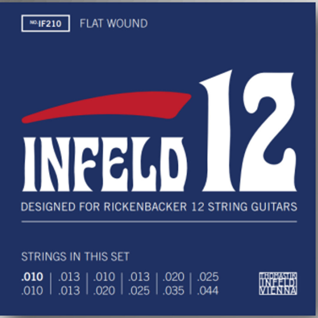 Thomastik-Infeld Cuerdas para guitarra eléctrica - 12 cuerdas, entorchado plano (IF210)