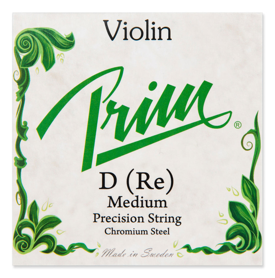 Prim cuerdas de Violines de acero inoxidable - D acero cromado (Suave)