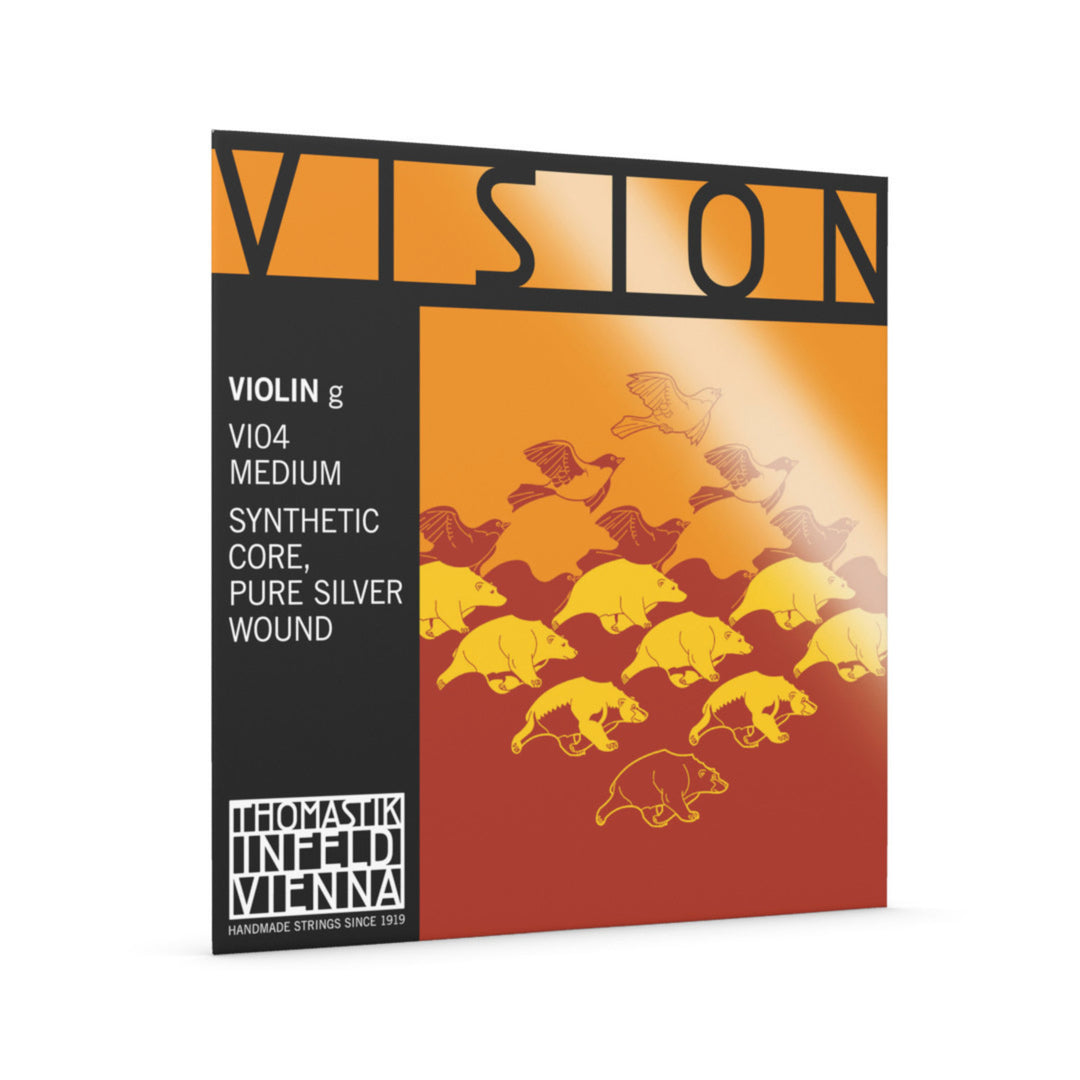 Cuerdas de violín Thomastik-Infeld Vision con núcleo sintético - medium (VI04)