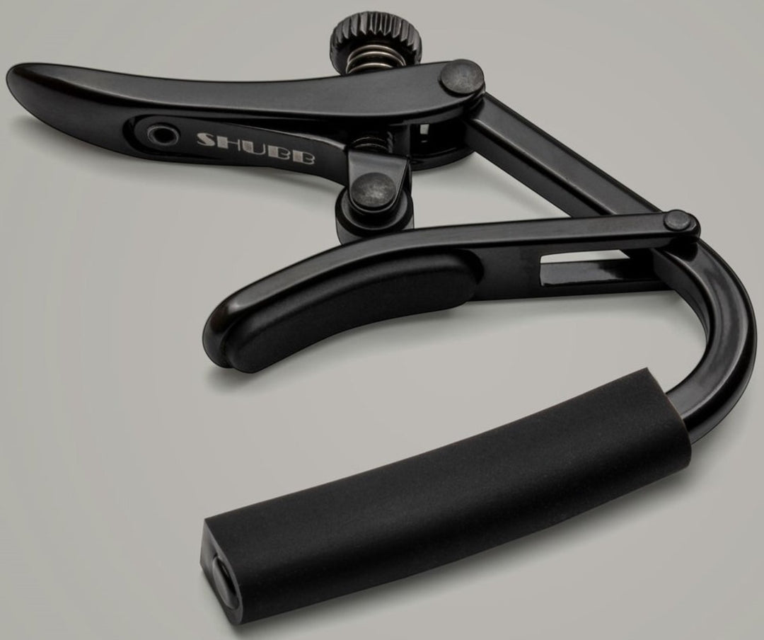 Shubb Capo Standard Capo - E-Guitar, radio de 7.25", negro (C4k)