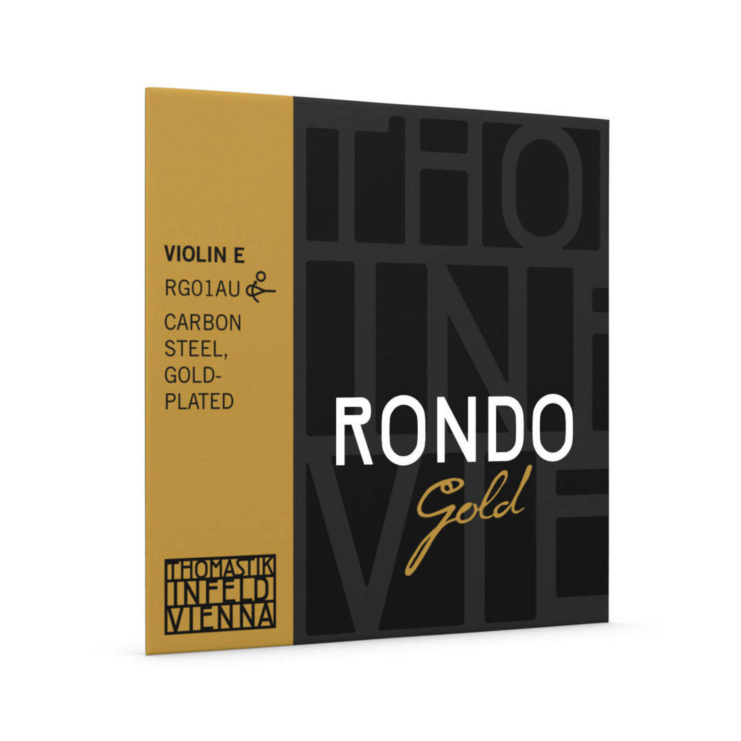 Thomastik-Infeld Cuerdas para Violines Rondo Gold - E de acero al carbono, chapado en oro (RG01AU)