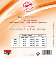 Strings para Violines Corelli New Crystal - Forte (700FB)