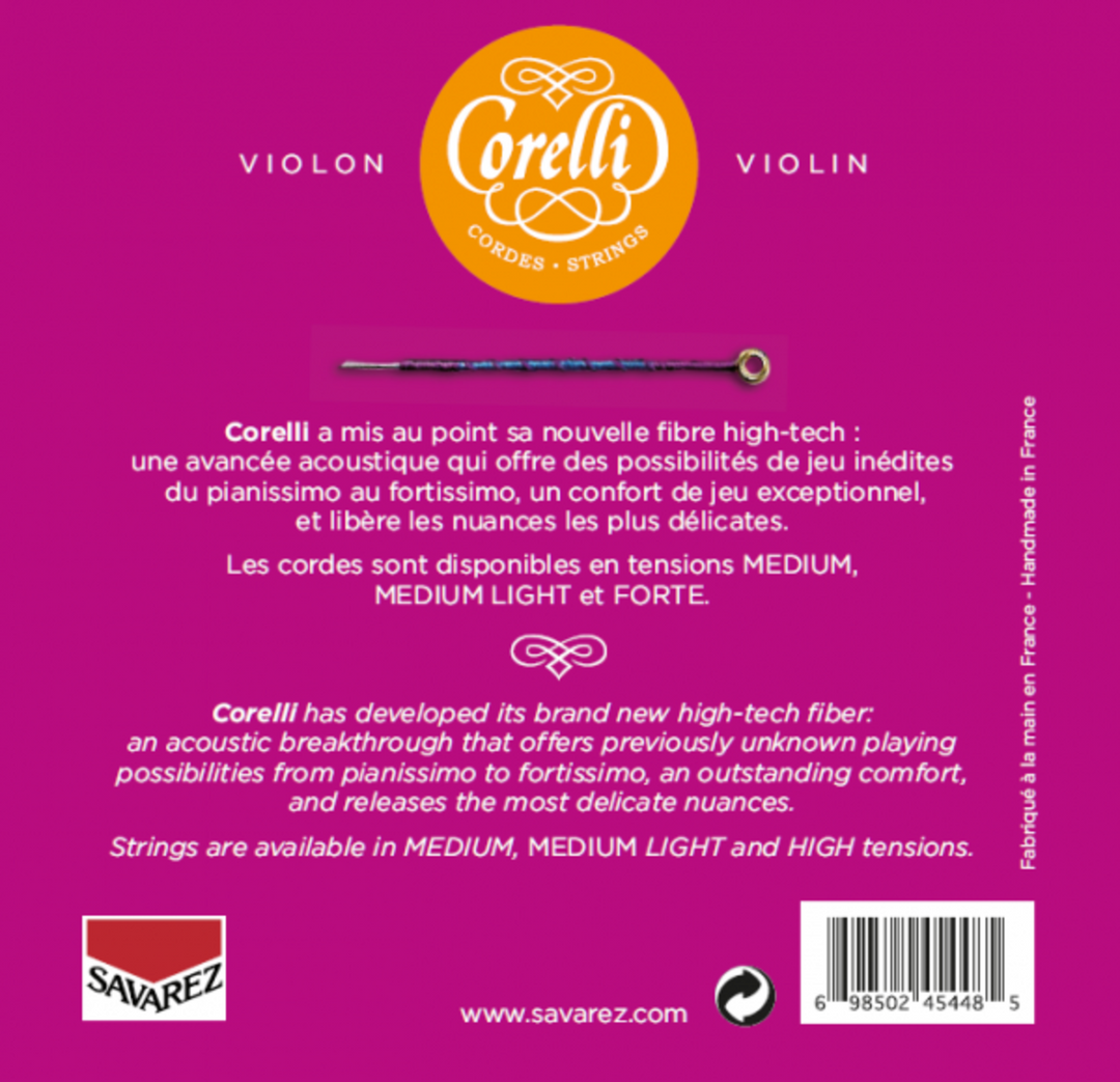 Cuerdas de Violines Corelli Cantiga - Forte (900F)