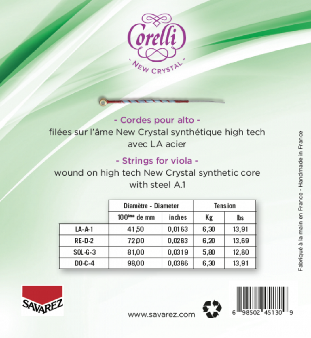 Corelli Cuerdas para Viola New Crystal - Light (730LB)