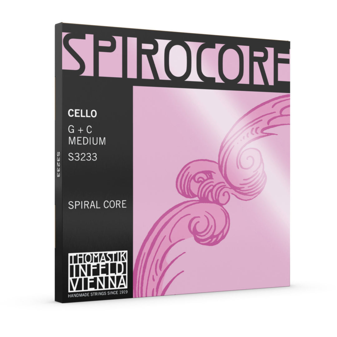 Cuerdas para violonchelo Thomastik-Infeld Spirocore con núcleo en espiral - Set G+C de tungsteno medium (S3233)