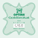 Optima Goldbrokat cuerda E para violines 4/4, 0,25 mm, bola