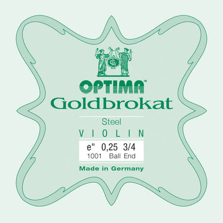Optima Goldbrokat cuerda Mi para violín 3/4, 0,25 mm, bola