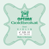 Optima Goldbrokat cuerda E para violín 1/2, 0,25 mm, bola
