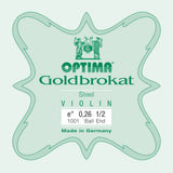 Optima Goldbrokat cuerda E 1/2 para violín, 0,26 mm, bola
