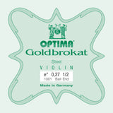 Optima Goldbrokat cuerda E para violín 1/2, 0,27 mm, con bola