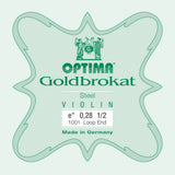 Optima Goldbrokat cuerda E para violín 1/2, 0,28 mm, bola