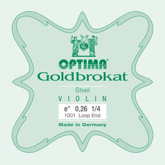 Cuerda E Optima Goldbrokat para violines 1/4, 0,26 mm, lazo