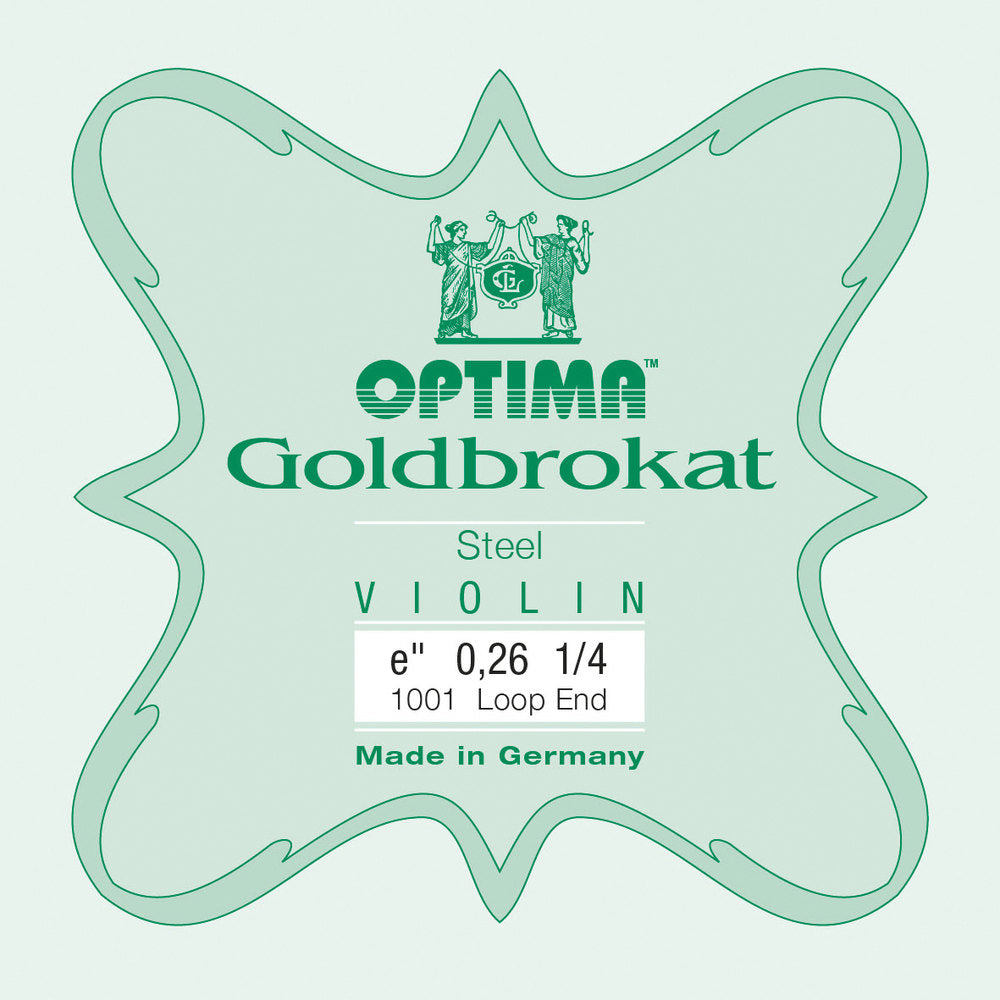 Cuerda E Optima Goldbrokat para violines 1/4, 0,26 mm, lazo