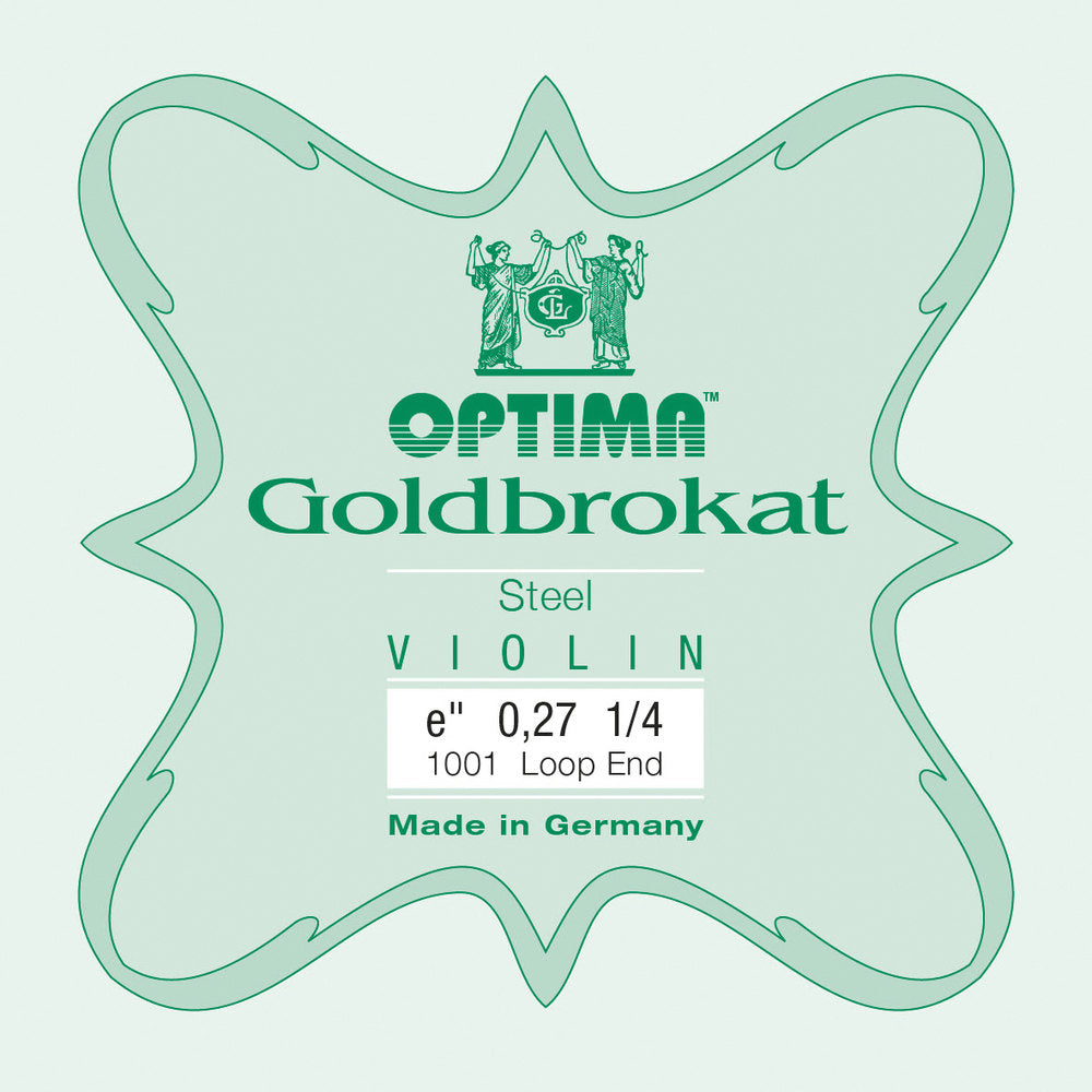 Cuerda E Optima Goldbrokat para violín 1/4, 0,27 mm, lazo