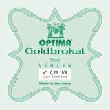 Optima Goldbrokat cuerda E para violin 1/4, 0,28 mm, bucle