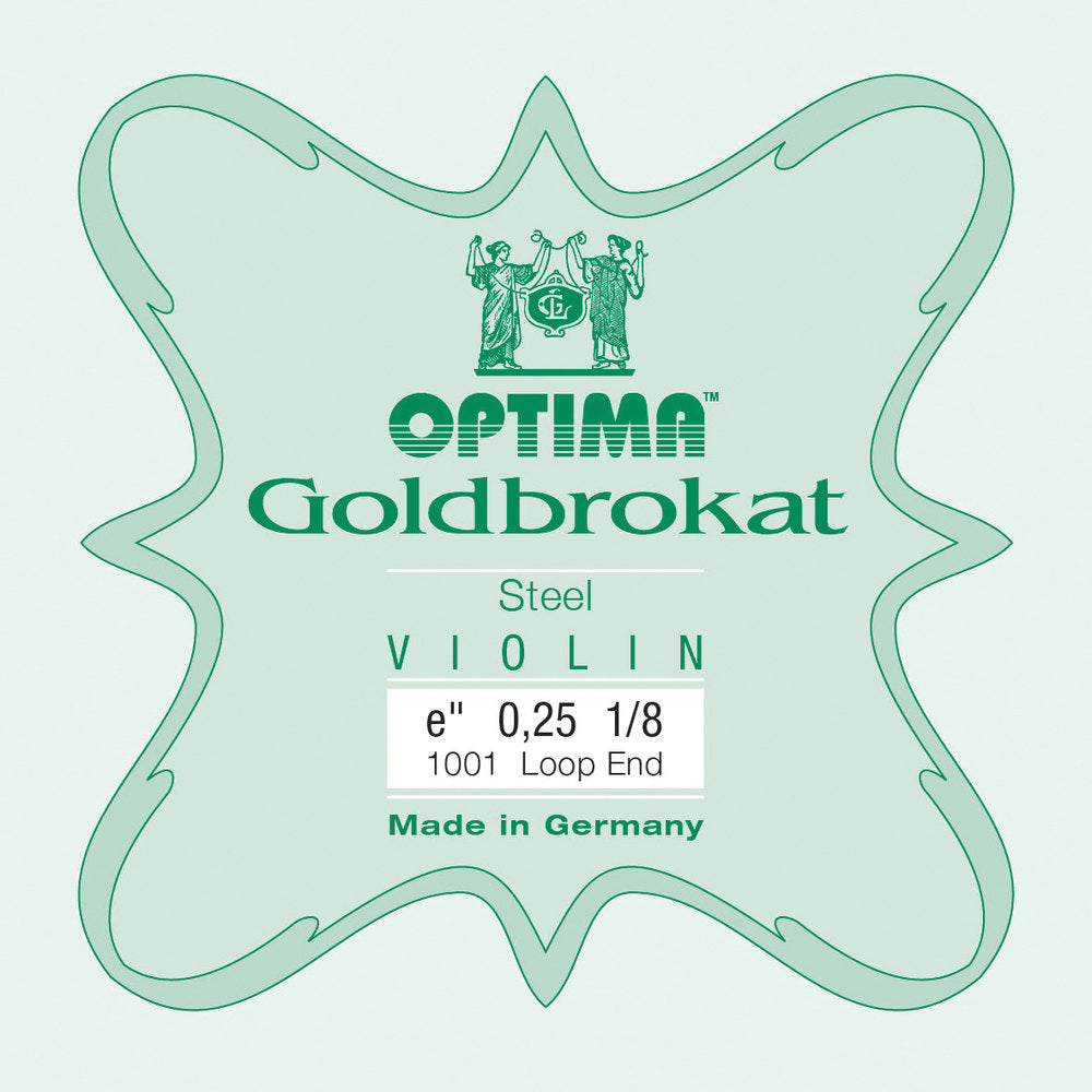 Optima Goldbrokat cuerda E para violín 1/8, 0,25 mm, lazo