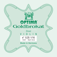 Optima Goldbrokat cuerda E para violines 1/16, 0,25 mm, bola