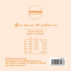 Optima cuerdas para Violines PROTOS - Juego