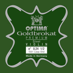 Optima Goldbrokat Premium cuerda E para violines 1/2, 0,24 mm, lazo