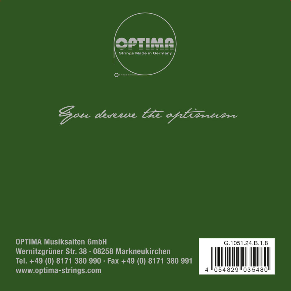 Cuerda E Optima Goldbrokat Premium para violines 1/8, 0,24 mm, bola
