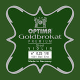 Optima Goldbrokat Premium cuerda E para violín 1/8, 0,25 mm, bola