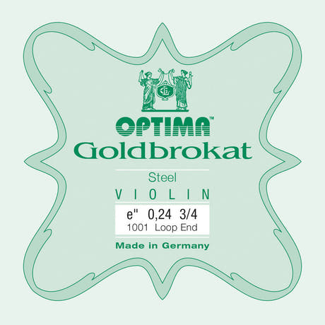 Optima Goldbrokat cuerda E para violín 3/4, 0,24 mm, lazo