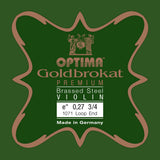 Optima Goldbrokat Premium Brassed cuerda Mi para violines 3/4, 0,27 mm, lazo