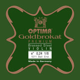 Optima Goldbrokat Premium Brassed cuerda Mi para violines 1/8, 0,24 mm, bola