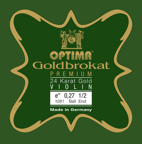 Optima Goldbrokat 24K Gold cuerda E para 1/2-violines, 0,27 mm, bola