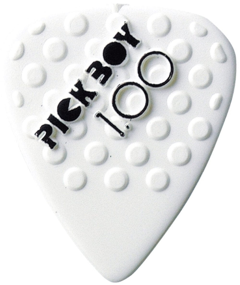 Pick Boy Ceramic Power púas de 1,00 mm, blancas con protuberancias, 12 unidades