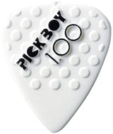 Pick Boy Ceramic Power púas de 1,00 mm, blancas con protuberancias, 12 unidades