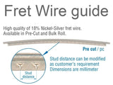 Partsland Fretwire Nickel silver - b:2.0 x a:2.8 mm (Classical Guitar)